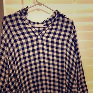 Derek heart plaid blouse